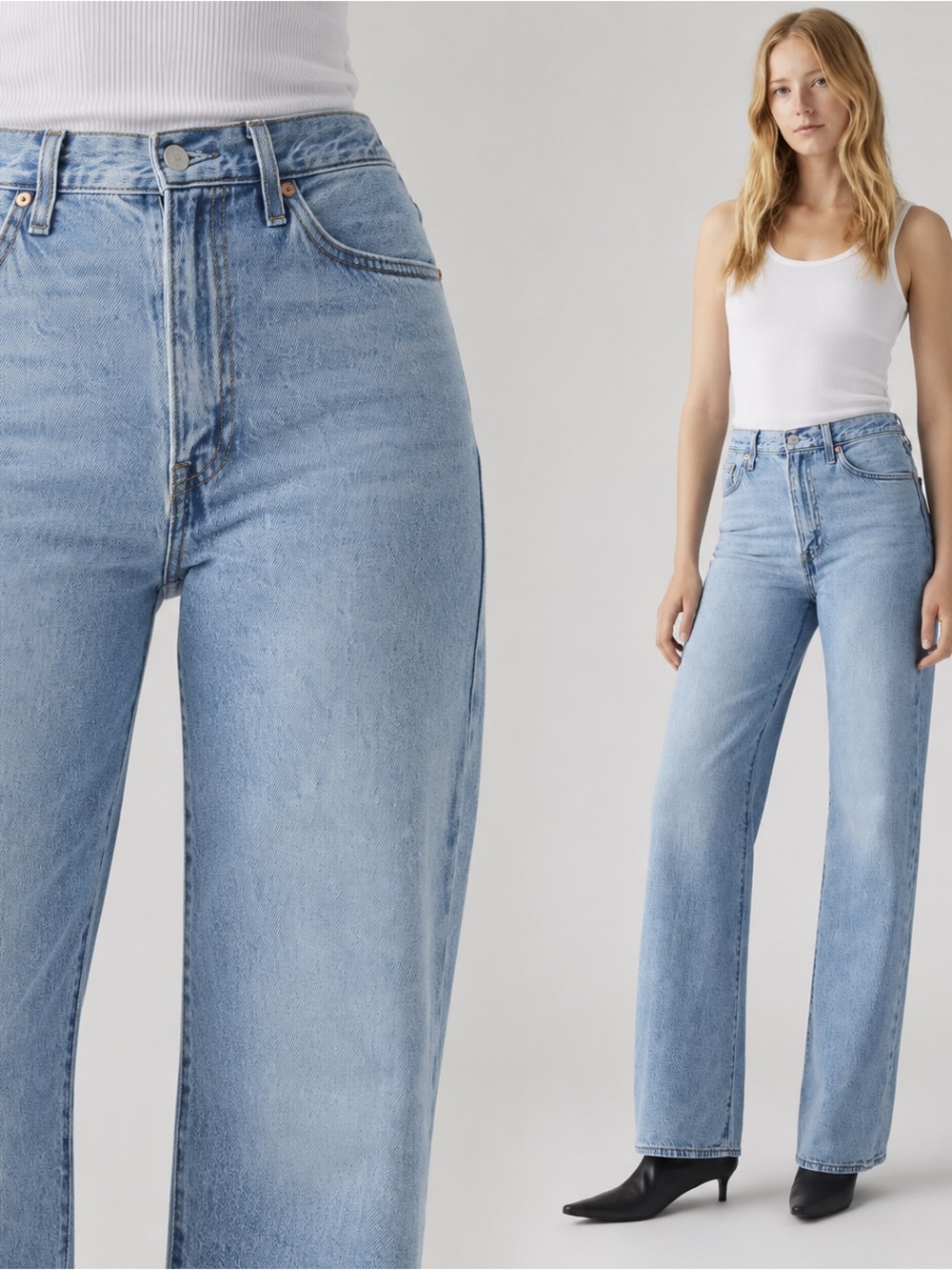 Levi's Ribcage Wide Leg High Rise Jeans 26x32 NWT